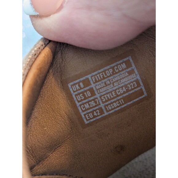 FitFlop Womens 10 Sandals Lulu Shimmy Rose Gold Toe Post Slip-On T-Bar Leather - Picture 2 of 12